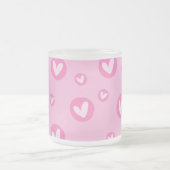 Caneca de Porcelana com Corações フロストグラスマグカップ (中央)