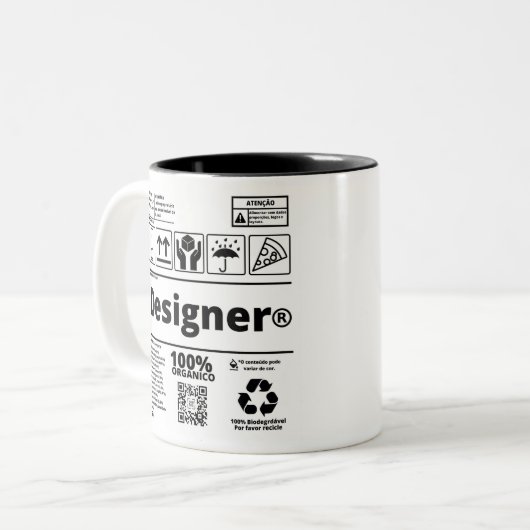 Caneca Designer ツートーンマグカップ (正面左)
