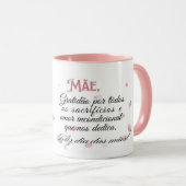 Caneca dois tons, dia das mães マグカップ (正面右)