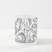 caneca doodle フロストグラスマグカップ (中央)