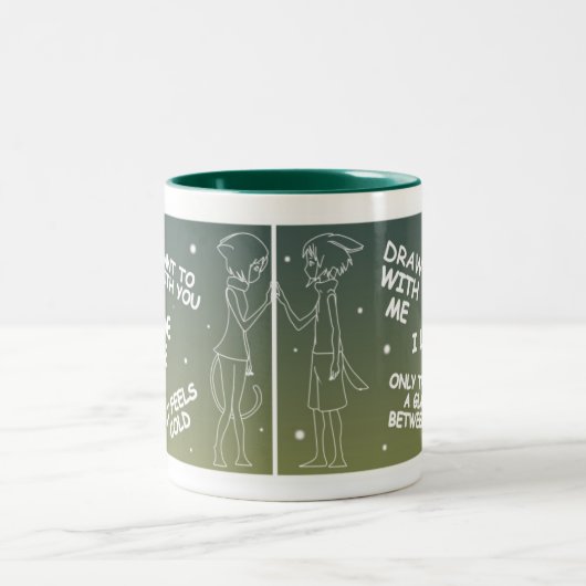 Caneca Draw With Me ツートーンマグカップ (中央)