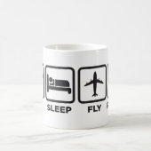 Caneca | EAT, SLEEP, FLY, REPEAT コーヒーマグカップ (中央)