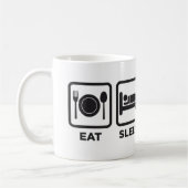 Caneca | EAT, SLEEP, FLY, REPEAT コーヒーマグカップ (左)