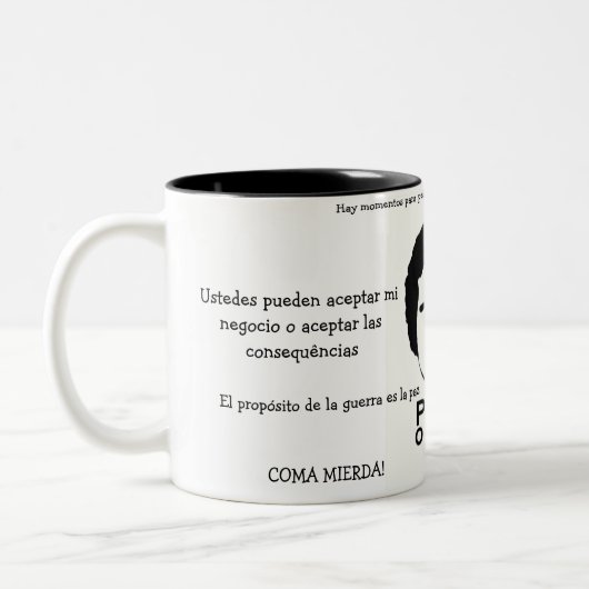 Caneca em Dois Tons Pablo Escobar Frases ツートーンマグカップ (左)