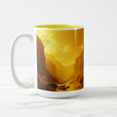 CANECA EM DOIS TONS - PAISAGEM OURO ツートーンマグカップ (左)