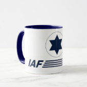Caneca emblema IAF - ISRAELI AIR FORCE - Israel マグカップ (正面左)