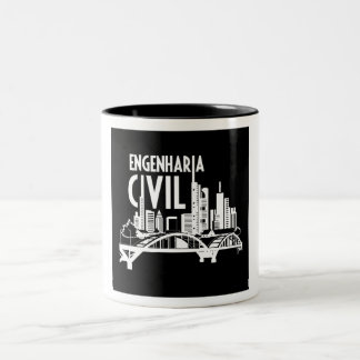Caneca Engenharia Civil ツートーンマグカップ