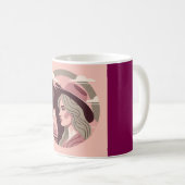 caneca estampada garota cowgirl  コーヒーマグカップ (正面右)