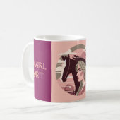caneca estampada garota cowgirl  コーヒーマグカップ (正面左)