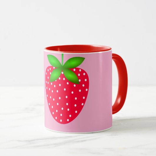 caneca estampada morango マグカップ (正面右)