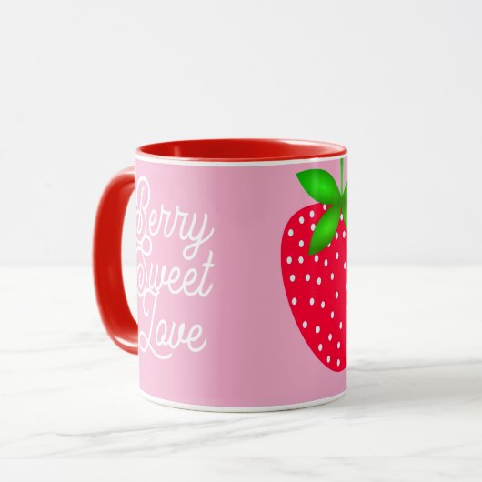 caneca estampada morango マグカップ (正面左)
