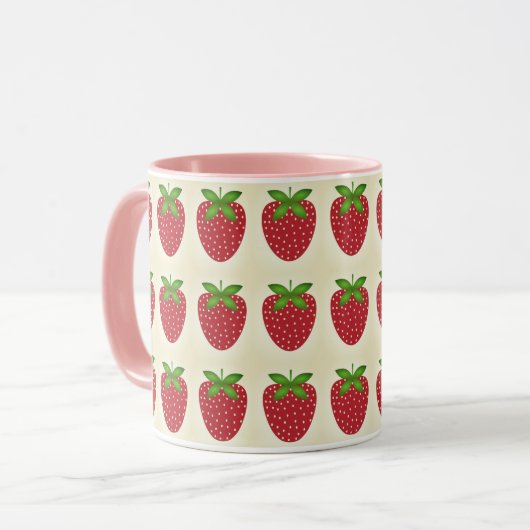 caneca estampada morango マグカップ (正面左)