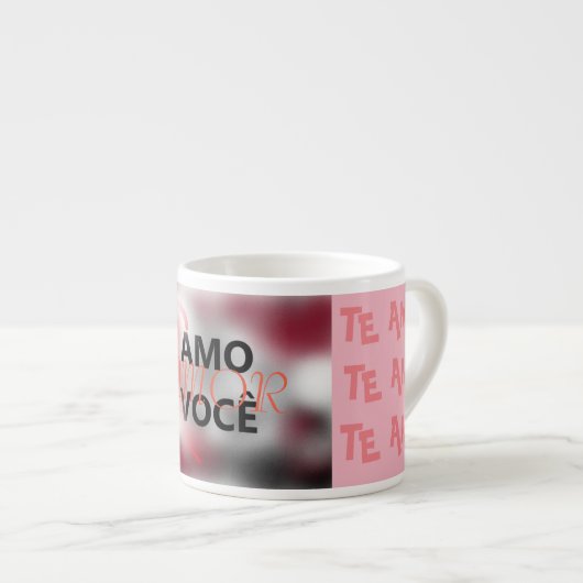 Caneca expresso: AMOR AMO VOCÊ エスプレッソカップ (正面右)