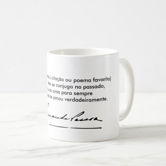 Caneca Fernando Pessoa - personalizável コーヒーマグカップ (正面右)