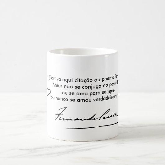 Caneca Fernando Pessoa - personalizável コーヒーマグカップ (中央)