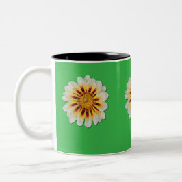Caneca Flor Gazânia com joaninha - foto autoral ツートーンマグカップ