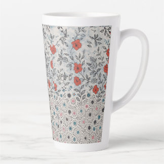 Caneca florais artístico カフェラテマグ
