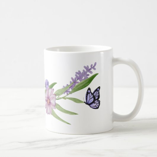 Caneca Flores e Borboletas コーヒーマグカップ (右)