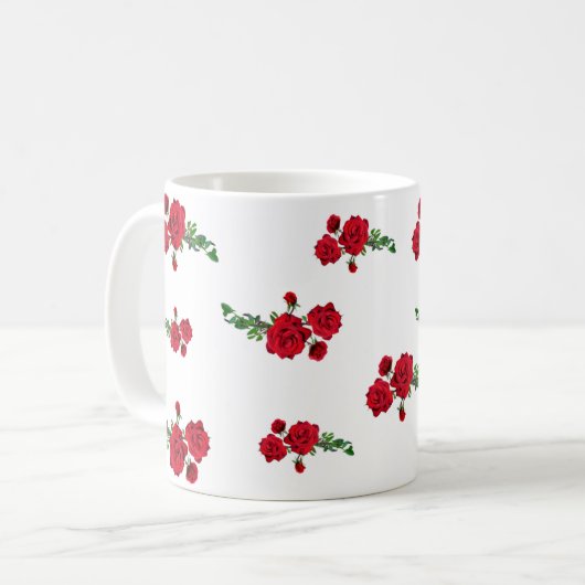 Caneca Florida Rosas コーヒーマグカップ (正面左)