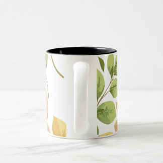 Caneca folhas ツートーンマグカップ