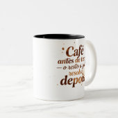 Caneca Frase Café Antes de Tudo para Presente ツートーンマグカップ (正面右)