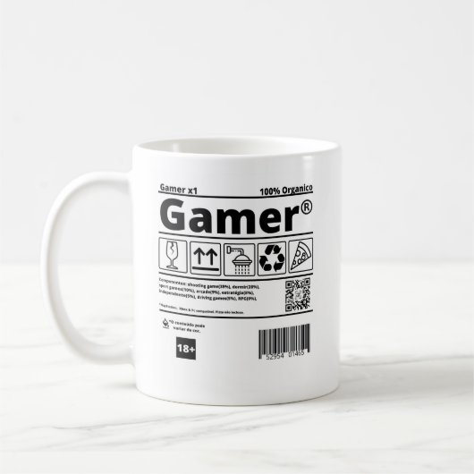 Caneca Gamer コーヒーマグカップ (左)