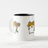 Caneca Gatinho ツートーンマグカップ (正面左)
