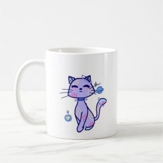 Caneca gato espacial コーヒーマグカップ