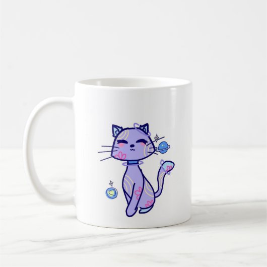 Caneca gato espacial コーヒーマグカップ (左)