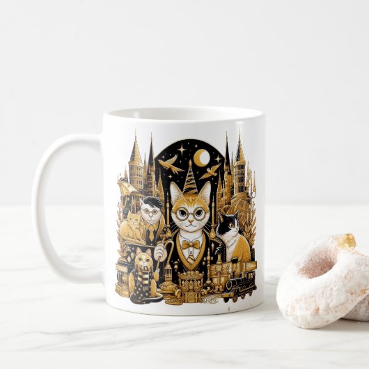 Caneca Gatos Hogwarts コーヒーマグカップ (ドーナツ)