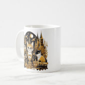 Caneca Gatos Hogwarts コーヒーマグカップ (正面左)