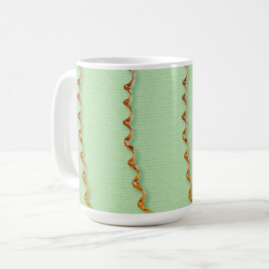 Caneca gavinhas verde コーヒーマグカップ (正面左)