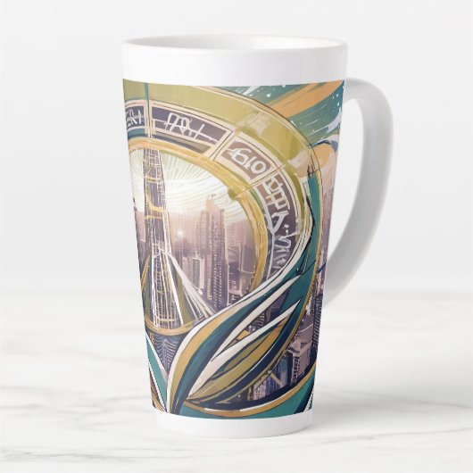 Caneca grande para café latte カフェラテマグ (右アングル)