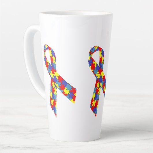 Caneca grande para café latte laço2 カフェラテマグ (左アングル)