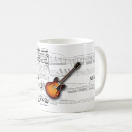 Caneca Guitarra Musica コーヒーマグカップ