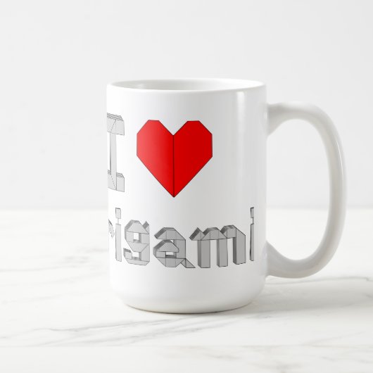 Caneca "I Love Origami" コーヒーマグカップ (右)