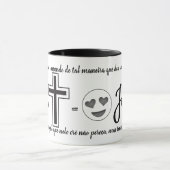 Caneca Jesus + Versículo João 3:16 マグカップ (中央)
