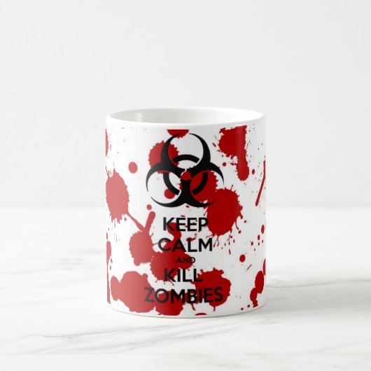 Caneca Keep Calm And Kill Zombies コーヒーマグカップ (中央)