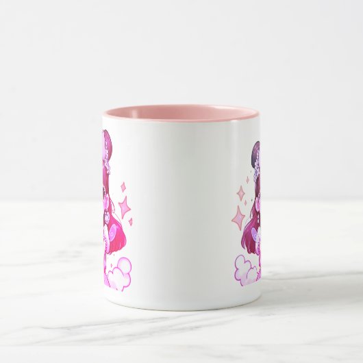 caneca kpop garota cantora desenho  マグカップ (中央)
