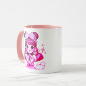 caneca kpop garota cantora desenho  マグカップ (正面左)