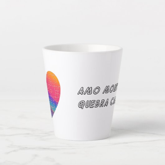 Caneca Latte (Mug) Quebra-Cabeça do Nosso Coração カフェラテマグ (正面)
