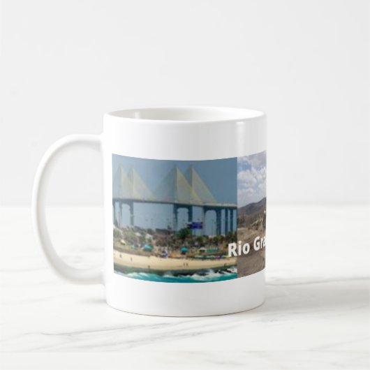 Caneca lembrança de Rio Grande do Norte - Brasil コーヒーマグカップ (左)