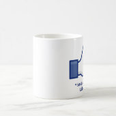 Caneca "Likes This" Facebook (Personalizável) コーヒーマグカップ (中央)