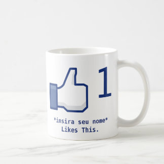 Caneca "Likes This" Facebook (Personalizável) コーヒーマグカップ