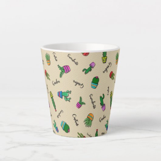 Caneca Linha Cactus カフェラテマグ (正面)