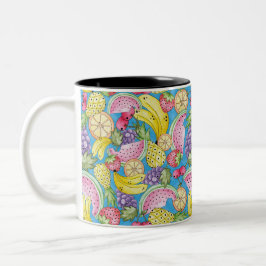 Caneca Linha Frutas Fun ツートーンマグカップ