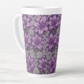 Caneca lírios e renda design カフェラテマグ (左アングル)