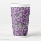 Caneca lírios e renda design カフェラテマグ (正面)