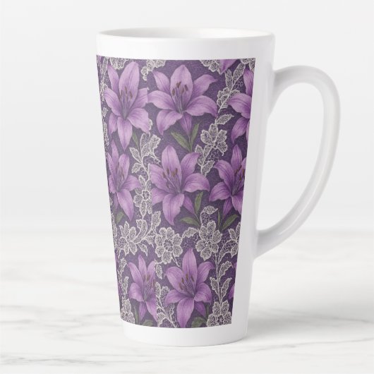 Caneca lírios e renda design カフェラテマグ (右)