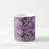 Caneca lírios e renda design コーヒーマグカップ (中央)